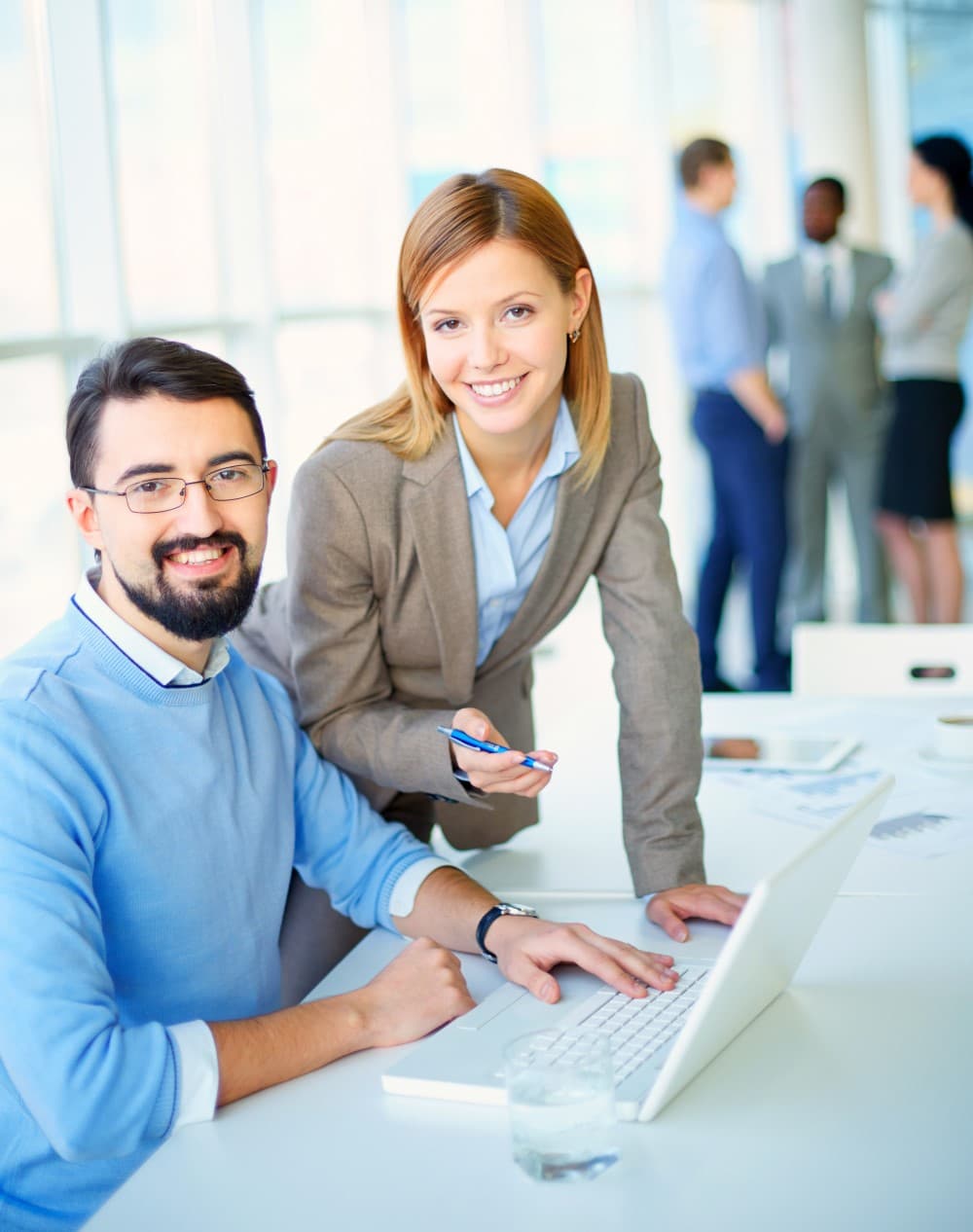 Softminal team collaborating on a project